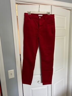 LOFT Red Corduroy Pants